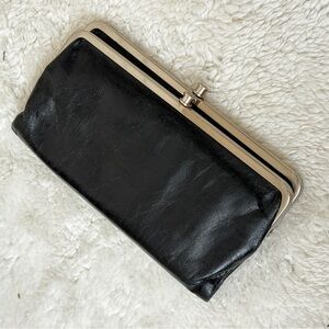 Black leather HOBO Lauren wallet clutch excellent condition